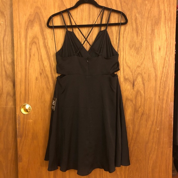 Express Black Stappy Dress with Cut Outs, Size M - Picture 1 of 4